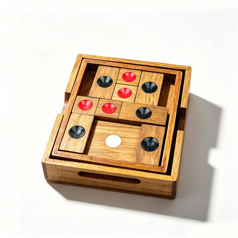 Woodworking Hobby - Klassieke HuaRongDao-puzzel Schuifblokpuzzels Houten hersenkrakers voor