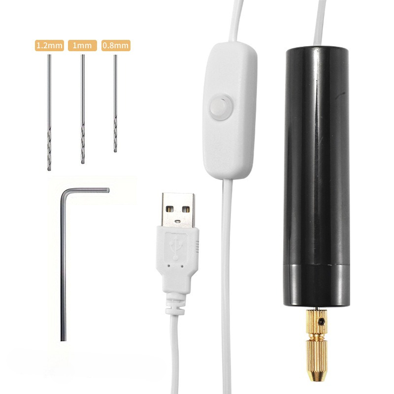 Woodworking Epoxy - Mini USB-aangedreven elektrische boormachine, draagbare roterende