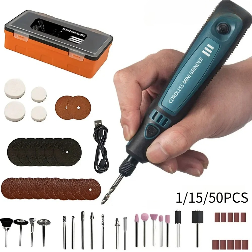 Woodworking Art - Draadloze elektrische slijpmachine met USB-aansluiting, draagbare