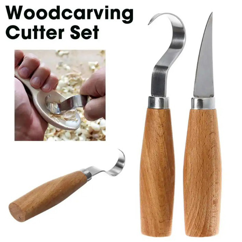 Woodworking Equipment - Houtsnijmes Beitelhaakmes Snijgereedschap Ergonomische houtbewerkingslepel Duurzaam