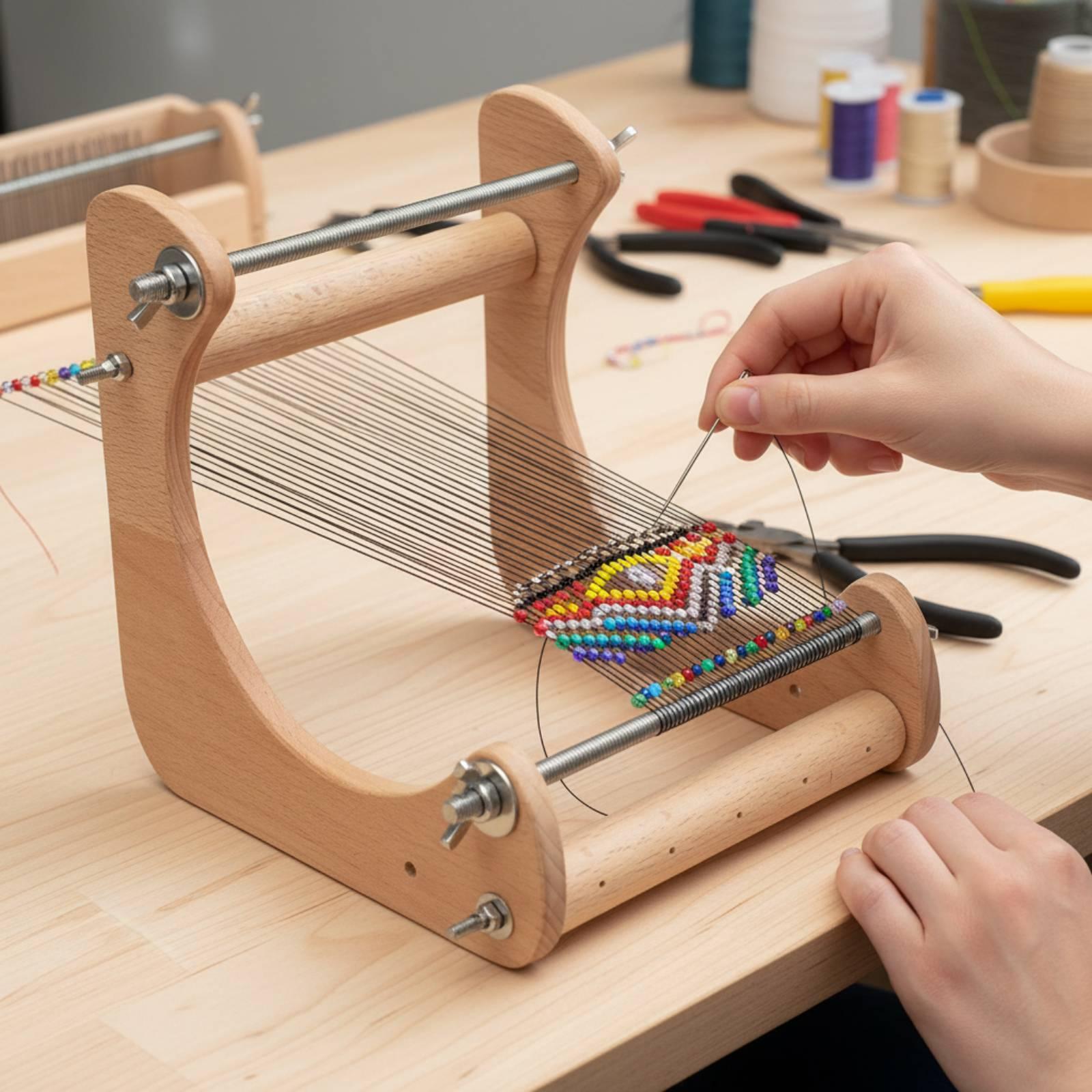 Woodworking Design Software - Houten kralenweefgetouw voor het maken van