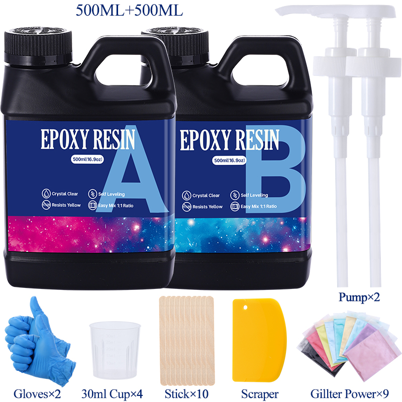 Woodworking Epoxy - Snel uithardende 1:1 kristalheldere epoxyharskit Hittebestendige