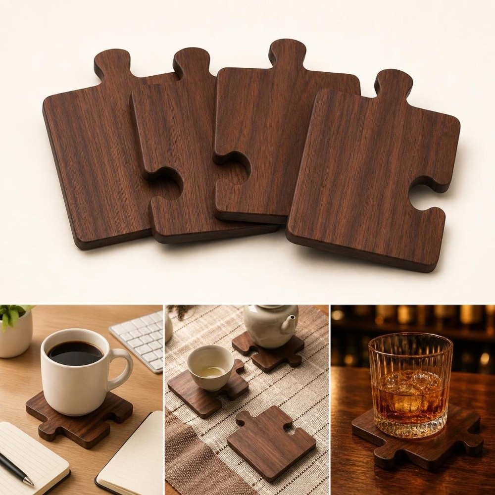 4-delige vintage houten onderz - Woodworking Hobby recensie en prijs