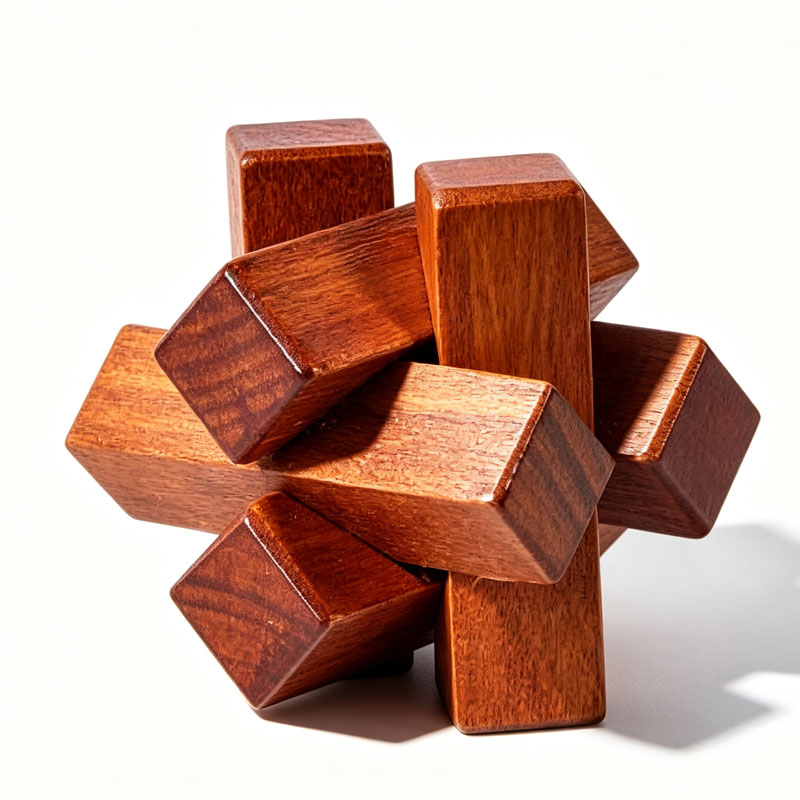 Houten knooppuzzel IQ Logic Tr - Woodworking Hobby recensie en prijs