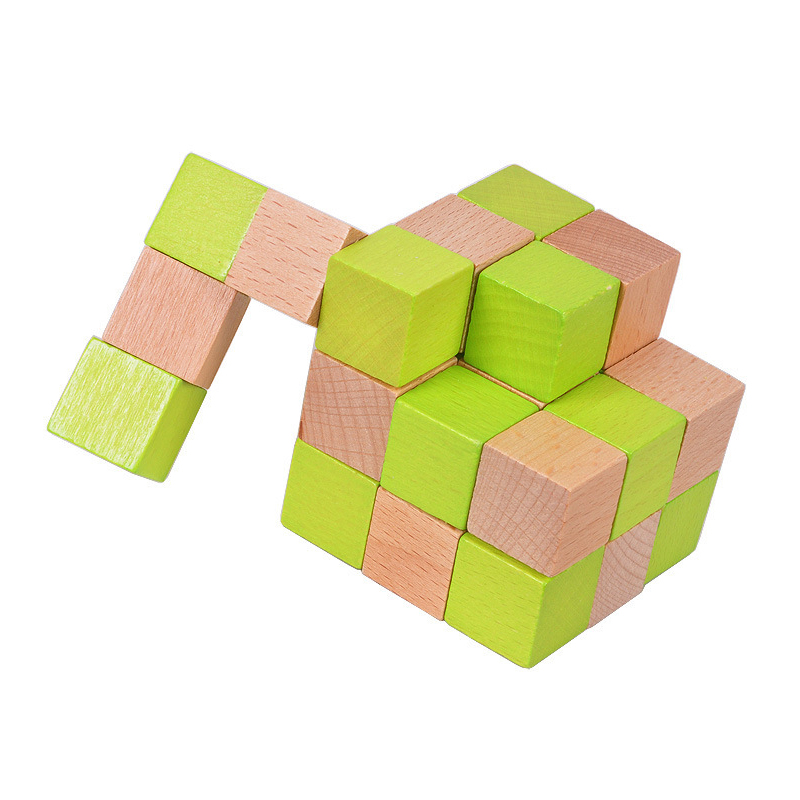 Houten Slangenkubuspuzzel IQ L - Woodworking Hobby recensie en prijs