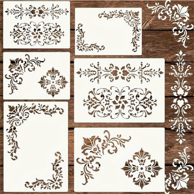 6 stuks bloemen hoekstencils v - Woodworking Art recensie en prijs