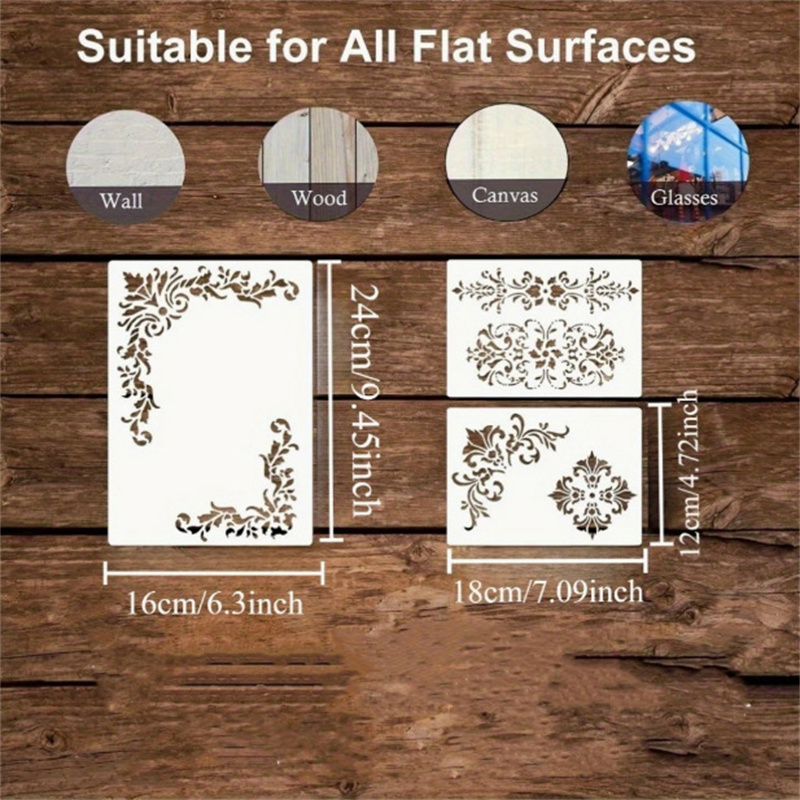 6 stuks bloemen hoekstencils v - Woodworking Art recensie en prijs