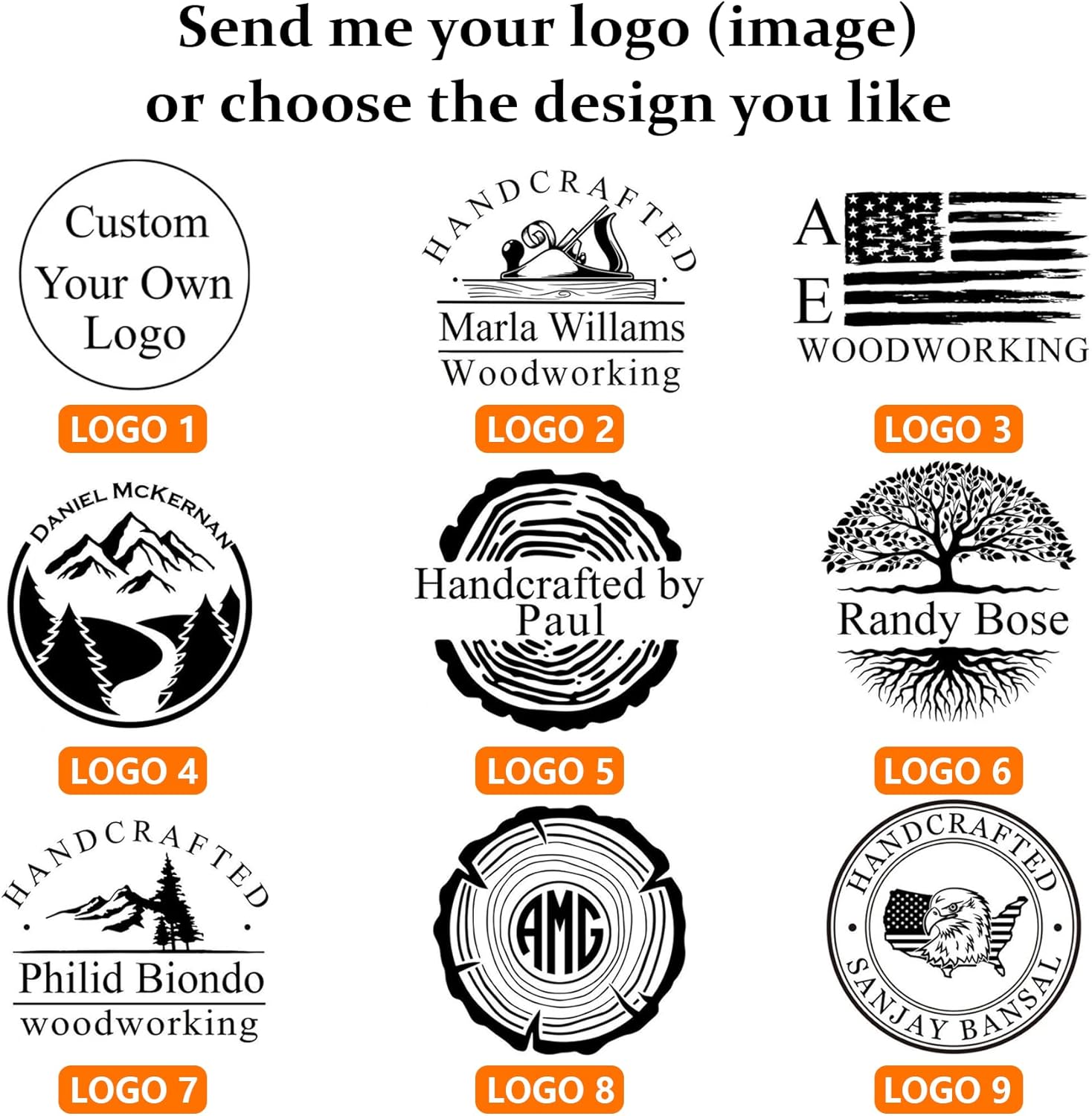 Aangepaste elektrische brandme - Woodworking Logo Design recensie en prijs